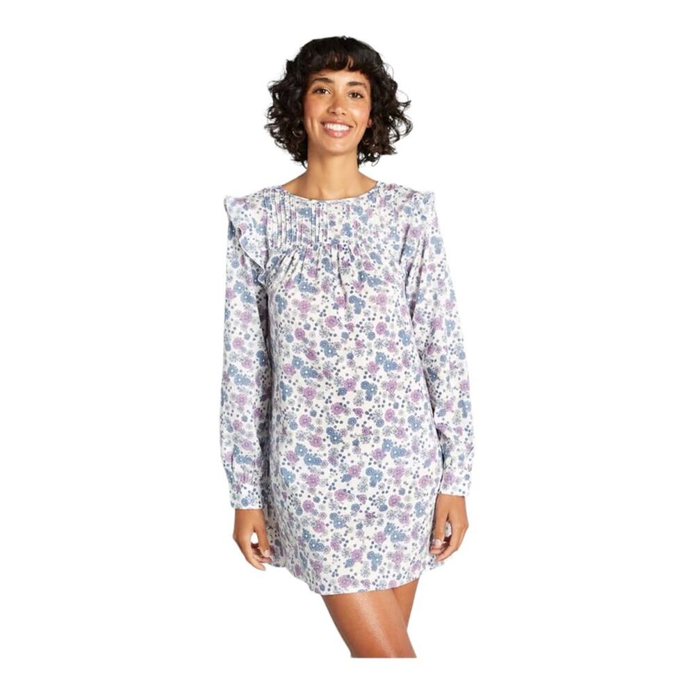 Modcloth Prairie Doll Floral Cottagecore Mini Dress Womens Size Large - Picture 2 of 7